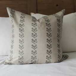 Neutral Beige Large Cotton Cushion Cover, Farmhouse Style 50x50cm - thumbnail 4