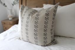 Neutral Beige Large Cotton Cushion Cover, Farmhouse Style 50x50cm