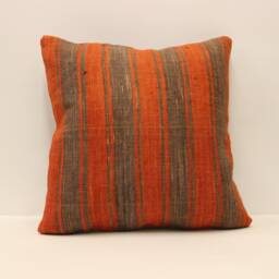 Home Decor Pillow, Kilim Cushion, Throw Pillow, Pillow Cover, 18x18 Green Patterned Carpet Boho 4Kbf-542