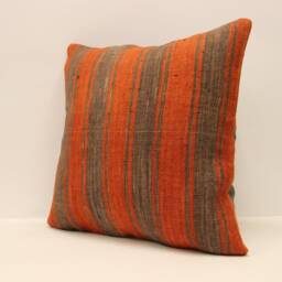 Home Decor Pillow, Kilim Cushion, Throw Pillow, Pillow Cover, 18x18 Green Patterned Carpet Boho 4Kbf-542 - thumbnail 3