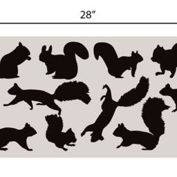 Squirrel Chipmunk Wall Decal Nursery Sticker Set Forest Animals For Tree Birch Woods #1250 - thumbnail 2