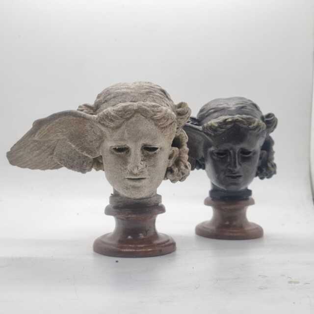 Hypnos Head Bust, 3D Printed Statue, Greek Statuette, Bronze Mythical Winged Creature, Greek Mythology Figurine, God Of Dreams, Sleep Gift - image 1