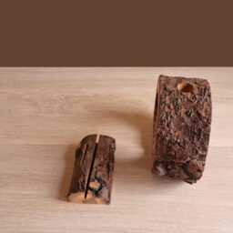 Handmade Cherry Wood Vase & Photo Holder Set, Rustic Live Edge Decor - thumbnail 2