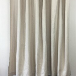 A Pair Of Burlap Tan Curtains, Heavy Weight Linen, Double Weave Woven High Quality Custom Curtains - thumbnail 2