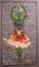 Butterfly Ballet Art Quilt Wall Hanging - thumbnail 1