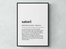 Satori Japanese Word Definition Japan Gift Wall Art Print - thumbnail 1