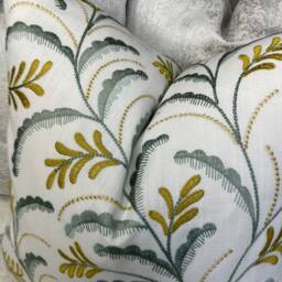 Scatter Embroidered Cushion Cover, Green - Duck Egg Pillow Scatter Throw For Sofa Or Chair , Jouvene John Lewis - thumbnail 2