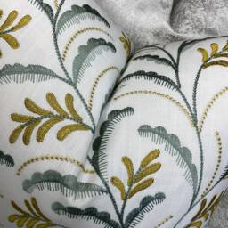 Scatter Embroidered Cushion Cover, Green - Duck Egg Pillow Scatter Throw For Sofa Or Chair , Jouvene John Lewis - thumbnail 4