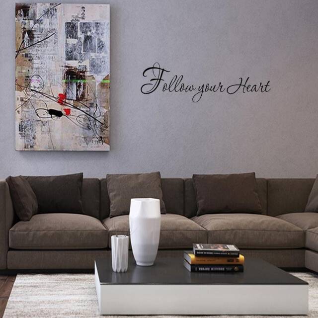 Vwaq Follow Your Heart Decal Wall Quote Inspirational Sayings Stickers Art Words Vinyl Lettering - image 1