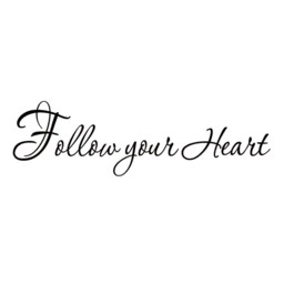 Vwaq Follow Your Heart Decal Wall Quote Inspirational Sayings Stickers Art Words Vinyl Lettering - thumbnail 2