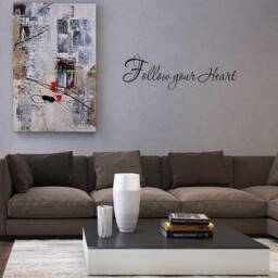 Vwaq Follow Your Heart Decal Wall Quote Inspirational Sayings Stickers Art Words Vinyl Lettering - thumbnail 1