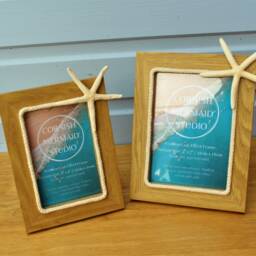 starfish & Rope Wooden Photo Frame Seaside Nautical Decor, 4x6 Or 5x7 - thumbnail 3
