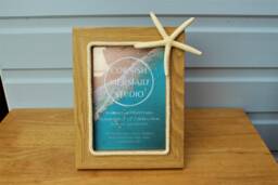 Cornish Wooden Starfish Rope Photo Frame - Nautical Coastal Decor - 4x6, 5x7