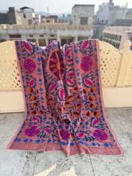 Velvet Suzani Quilts Boho Embroidered Bedspread
