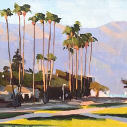 Shoreline Park Santa Barbara Art Print - Gouache Painting By Sharon Schock - thumbnail 2