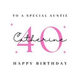 Auntie 40Th Birthday Candle Sticker Stickers Label Labels Aunties - thumbnail 4