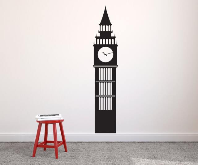 Big Ben Clock Tower - Travel Landmarks London Wall Decal Custom Vinyl Art Stickers - image 1