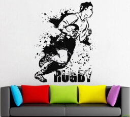 Football Player Wall Decal Sports Decor 2343 - thumbnail 1