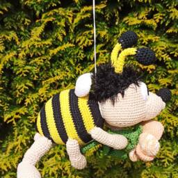 Baby Mobile Bumblebee - Amigurumi, Doll - thumbnail 3