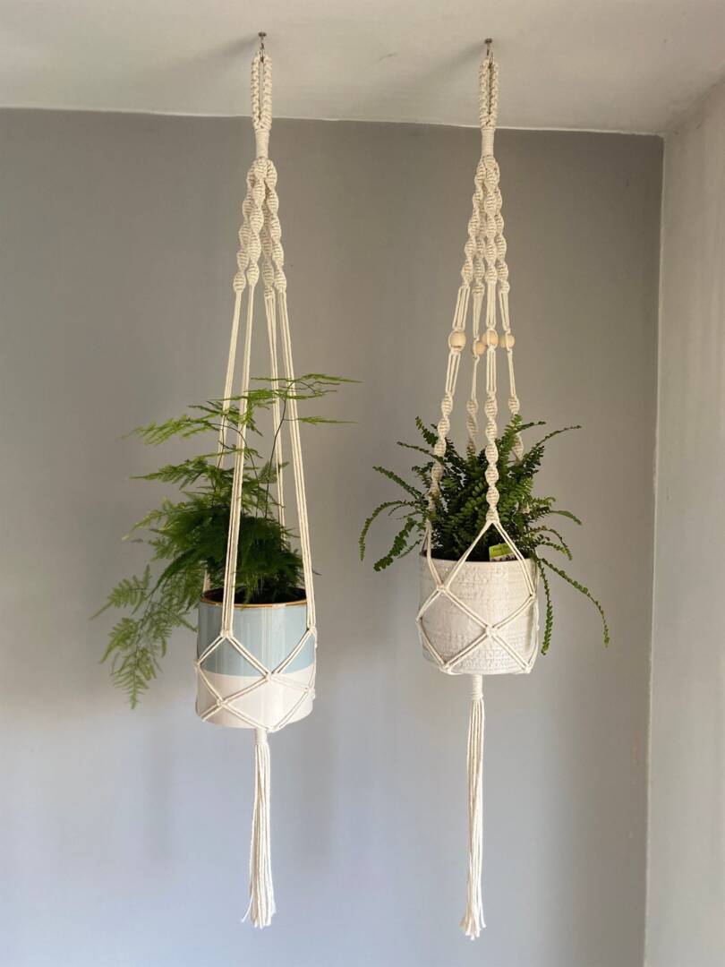 Macrame Ceiling Plant Hanger Indoor, Hanging Wall Planter, Hanging, Lover  Gifts, Eco Friendly Bead Flower Pot Holder by Etsy | uFurnish.com