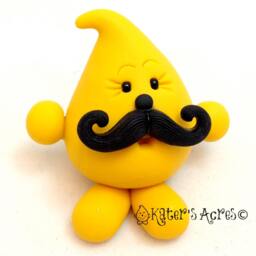 Parker Mustache Ornament - Polymer Clay Character Christmas Tree - thumbnail 2