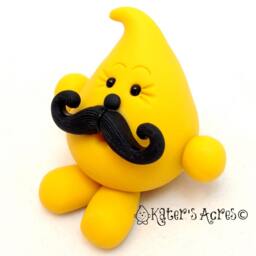 Parker Mustache Ornament - Polymer Clay Character Christmas Tree - thumbnail 3