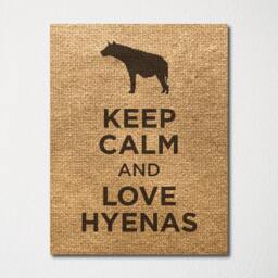 Keep Calm & Love Hyenas - Fine Art Print Choice Of Color Purchase 3 Receive 1 Free Custom Prints Available - thumbnail 1