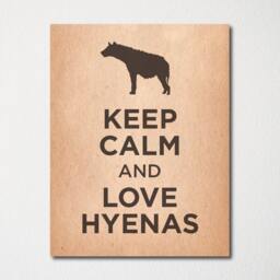 Keep Calm & Love Hyenas - Fine Art Print Choice Of Color Purchase 3 Receive 1 Free Custom Prints Available - thumbnail 2