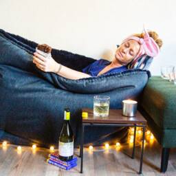 Pre-Order Canvas Floof For People - Escape Den Cuddle Cave Dog Bed Humans Lounge Floor Pillow Reading Nook - thumbnail 3