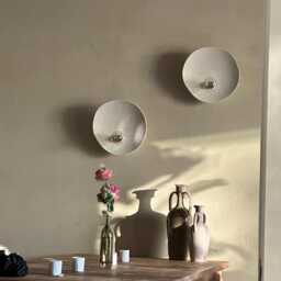 Komo Minimalist Architectural Wall Sconce - Non-Toxic Sustainable Paper Clay Luminaire For Luxury Interior Projects - thumbnail 4