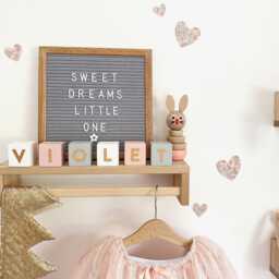 Liberty Heart Wall Decal Stickers, Girl's Room Decor, Kids Decals, Pretty Nursery Cottage Style, Capel - thumbnail 1
