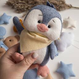 Baby Stroller Toy, Stroller Accessories, Animal Pram Rattle, Hanging Penguin Car Seat Toy - thumbnail 4