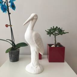 Ceramic Stork Statue - Ready To Paint Garden Decor, Outdoor Statues For Creative Home & Landscape Design - thumbnail 2