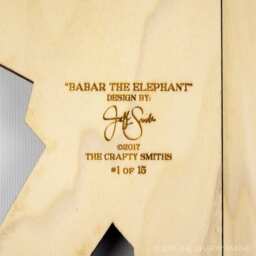 "Layered 3D Wood Art - ""Babar The Elephant" - thumbnail 4