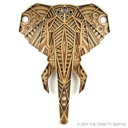"Layered 3D Wood Art - ""Babar The Elephant" - thumbnail 1
