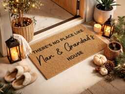Nan & Grandad's House Doormat - Custom Grandparent Gift Elegant Welcome Rug - thumbnail 1