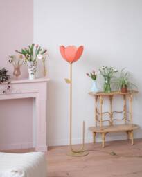 Simple Flower Floor Lamp & Lampshade - Grapefruit - thumbnail 1