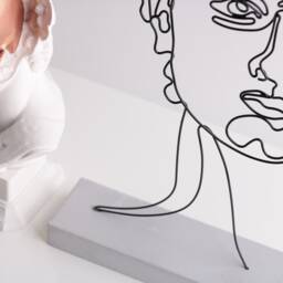 Handmade Wire David Bust Sculpture Metal Art Shelf Decor - thumbnail 4