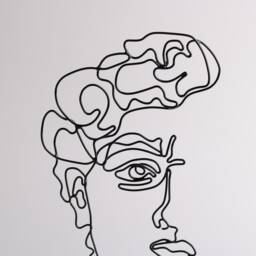 Handmade Wire David Bust Sculpture Metal Art Shelf Decor - thumbnail 3