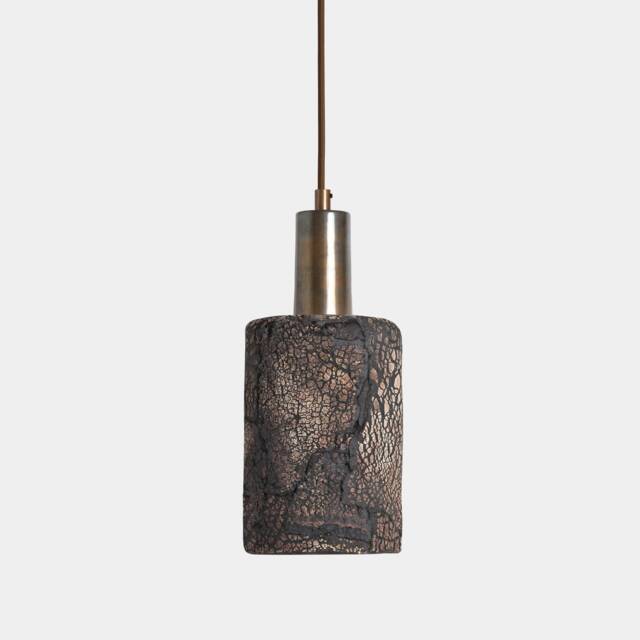 Senna Organic Ceramic Pendant Light Black Clay 4.75 - image 1