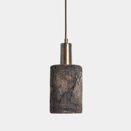 Senna Organic Ceramic Pendant Light Black Clay 4.75