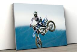 Motocross Dirt Bike Racing Large Canvas Art Custom Print Gift A0 A1 A2 A3 A4 - thumbnail 1