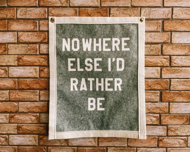Nowhere Else Felt Pennant Banner - Vintage Style Wall Hanging - image 1