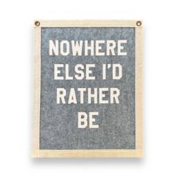 Nowhere Else Felt Pennant Banner - Vintage Style Wall Hanging - thumbnail 2