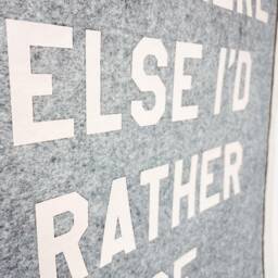Nowhere Else Felt Pennant Banner - Vintage Style Wall Hanging - thumbnail 3