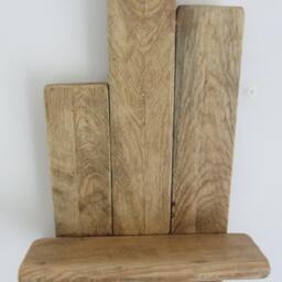 45cm Tall Floating Shelf/Wall Sconce Candleholder Rustic Reclaimed Pallet Wood & Antique Brown Beeswax - thumbnail 3
