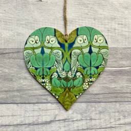 Owl Decoration, Woodland Animal Ornament, Wooden Gifts For 5Th Anniversary, Bird Wall Decor - thumbnail 1