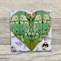 Owl Decoration, Woodland Animal Ornament, Wooden Gifts For 5Th Anniversary, Bird Wall Decor - thumbnail 2