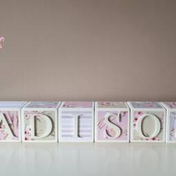 Personalised Wooden Name Blocks Woodland - Baby Name Blocks Keepsake Gift - thumbnail 3
