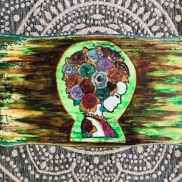 Soldexample Piecehand Painted Table Bohemian Girl Vintage Accent - thumbnail 3